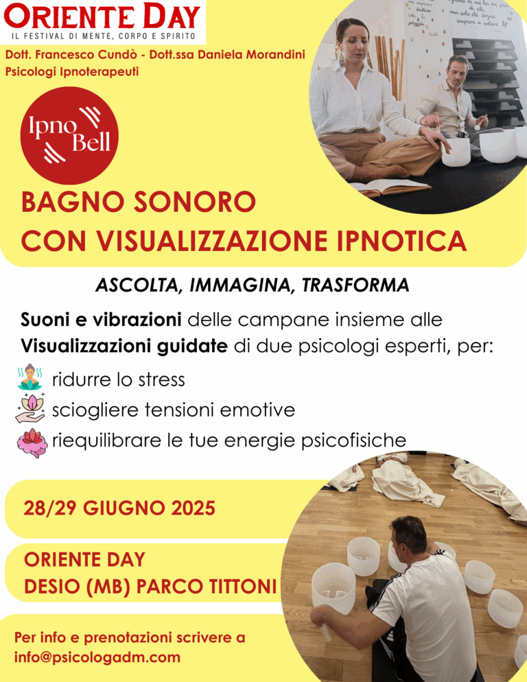 Suoni e vibrazioni delle campane insieme alle Visualizzazioni guidate di due psicologi esperti, per